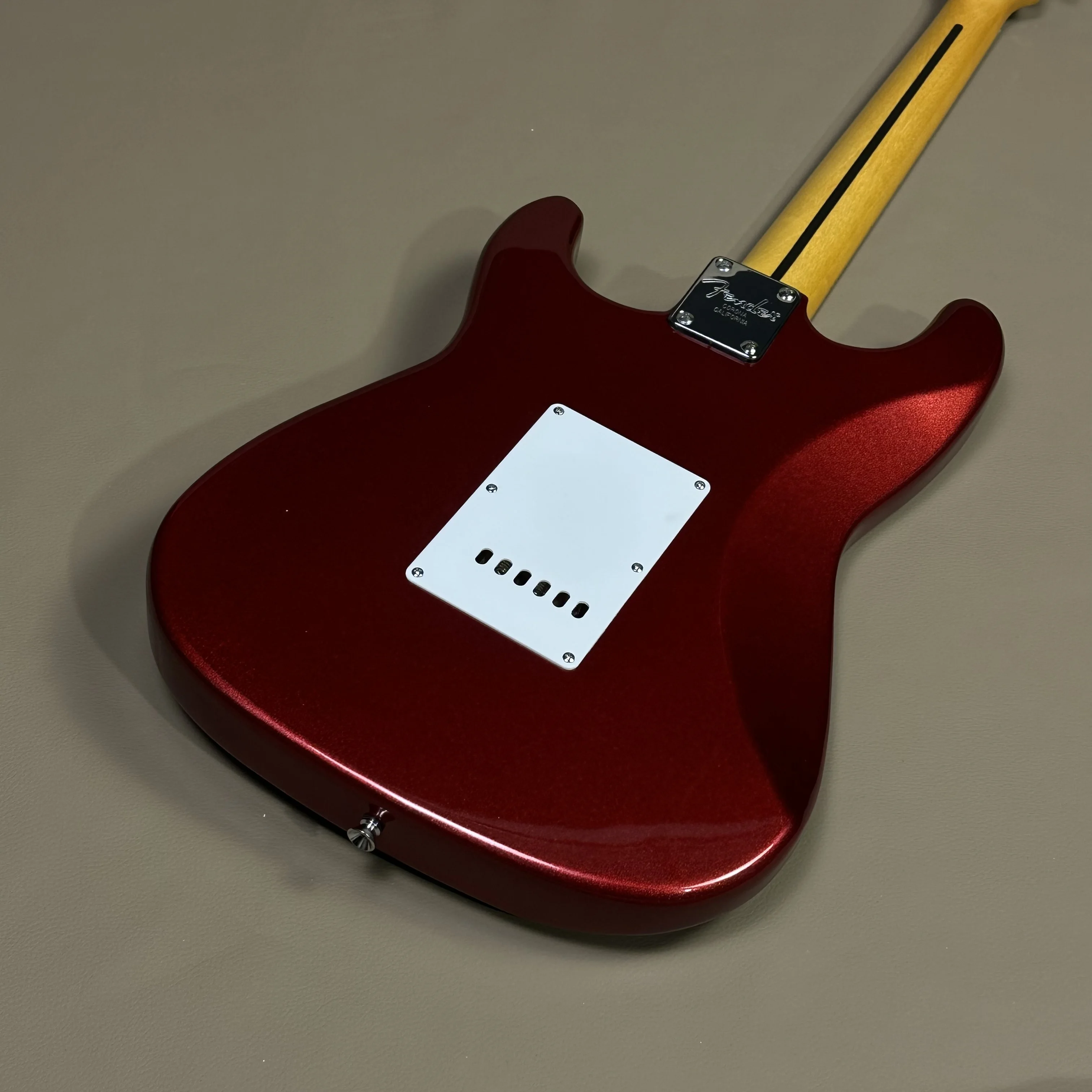 Electric Guitar Metallic Red Mahogany Body Maple Fingerboard