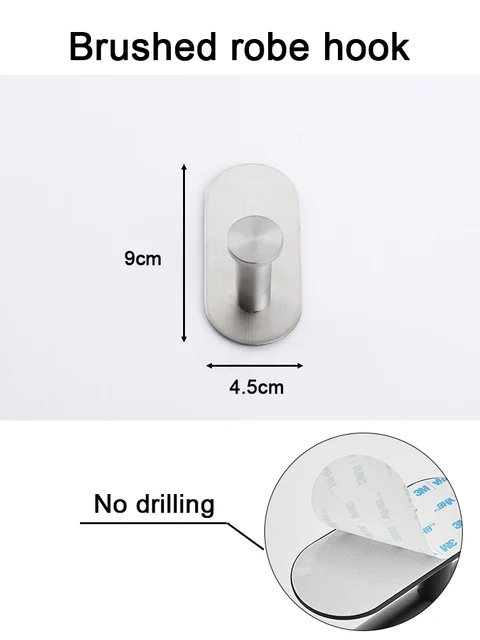 Brushed robe hook