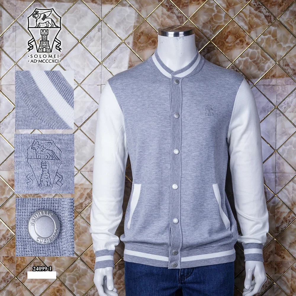 

BILLIONAIRE OECHSLI Sweater Cashmer Cardigan Coat men's 2024 Autumn winter new fashion warm elastic Knitwear big size M-4XL