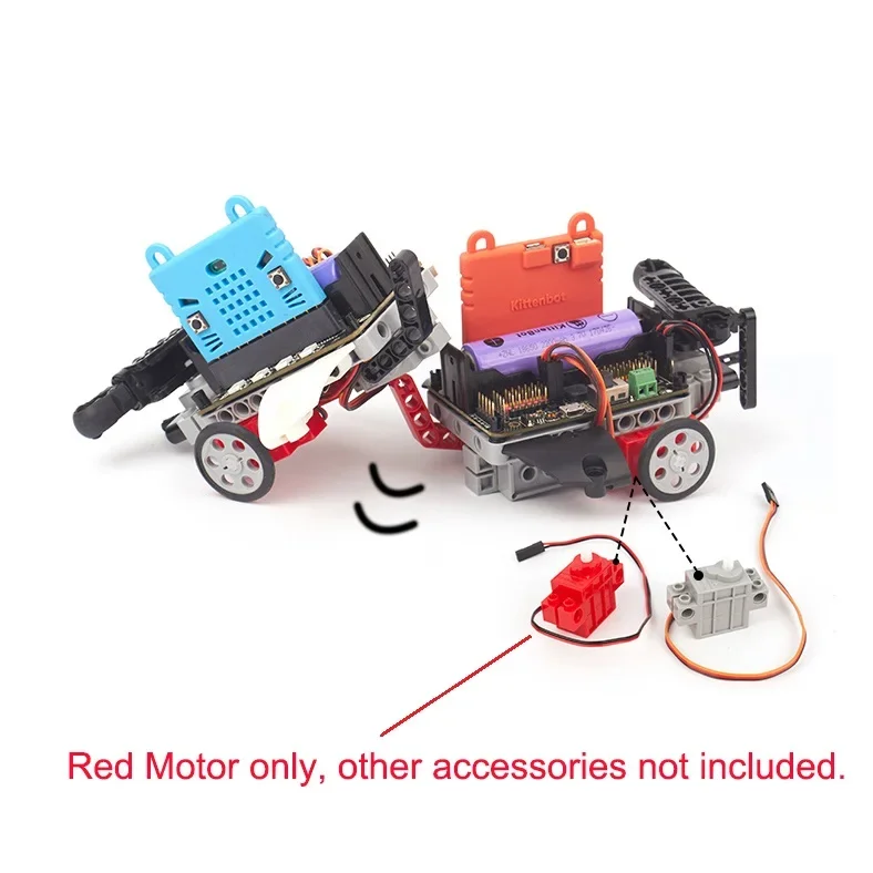 Drive Motor 4Pcs Red Gear Motor for Geek Servo for micro:bit Robotbit LEGOed Smart Car Makecode Kids Eduction MB0007