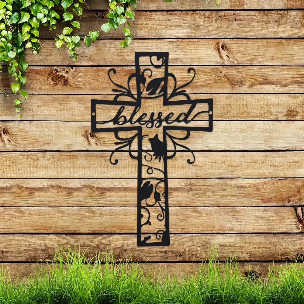 Blessed Metal Cross Wall Art 6
