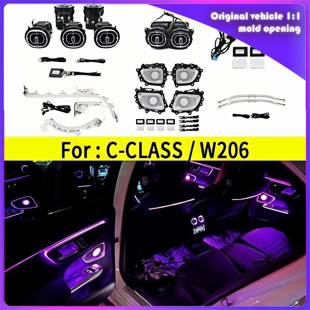 메르세데스 벤츠 W177 X247 GLB35 CLA GLA A35 B 클래스 뒷좌석 에어컨 통풍구 개조용 차량 후방 에어컨 터빈 배출구 노즐