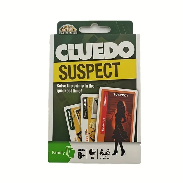 1pc "Cluedo" Fun Strategy Card Game,Party Board Games,Family Gathering Game Card 1