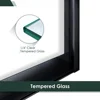 60" W X 62" H Shower Doors, 1/4" Tempered Glass, Black Hardware, Bathtub Sliding Shower Doors 3