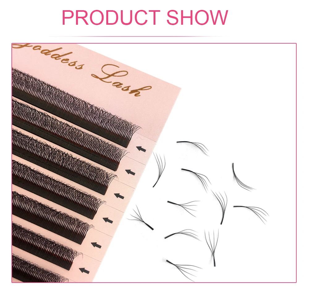Goddess 4D W Shape Lashes W Eyelash Extensions Natural Soft Individual Lashes Handmade Premade Volume Fans Cilios W Goddess 4D W Shape Lashes W Eyelash Extensions Natural Soft Individual Lashes Handmade Premade Volume Fans Cilios W