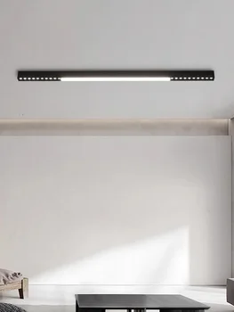 Luci del soggiorno senza lampada principale lampada lineare minimalista camera da letto ristorante balcone sfondo parete lampada da soffitto a striscia lunga