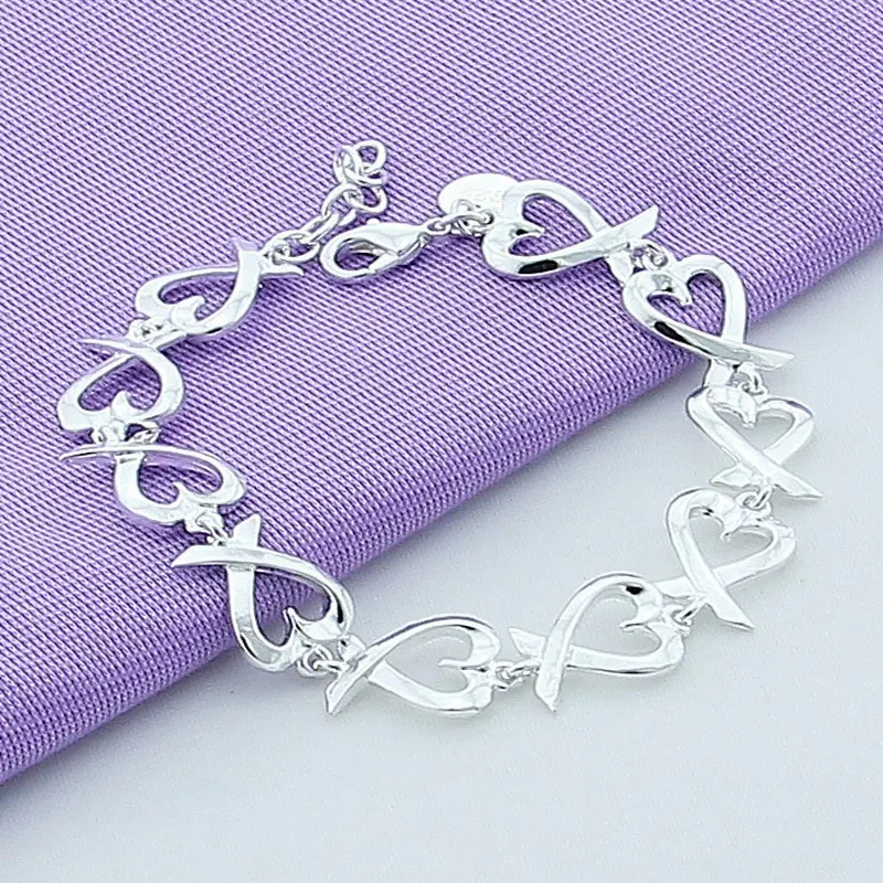 

Женский и мужской браслет из серебра 925 пробы