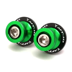 Motorcycle Accessories CNC 6MM Swingarm Spools Sliders Stand Screws (MT10 Green)