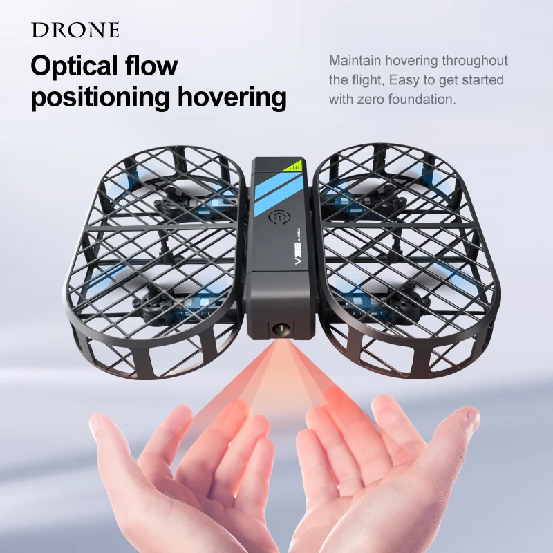 4DRC V38 Folding Drone 6K HD Camera Aerial Photography WIFI Grid Protection Gesture Photography RC Aircraft Kid's Toy