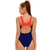 One Piece Women Swimwear Swimsuit Bathing Suit Patchwork Female Beachwear Bodysuit Backless Plus Size Sports 2024 New 5