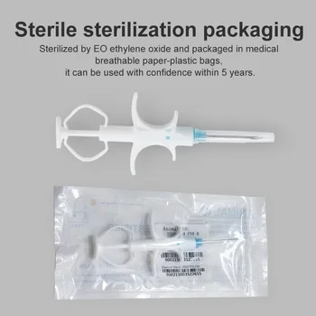 2.12x10mm 100Packs Pet EM4305 Microchip 134.2KHz FDX-B Animal ID Chip Animal Microchip Syringe International Standard 3