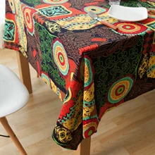 

Cotton Tablecloths, Waterproof Table Covers Rectangle Colorful Dining Table Coffee Table Deco