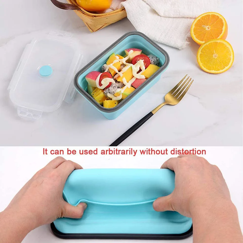 New Quality Food Storage Containers With Lids Silicone Collapsible