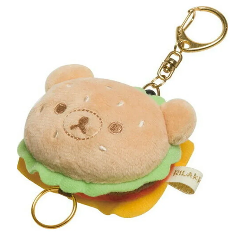 Rilakkuma Hamburger Reel Kawaii Plush Keychain