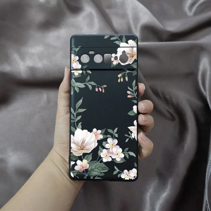 Beautiful Flowers Phone Case For Google Pixel 8A 9 Pro XL 8 Pro 10 7 6A 5G Luxury Floral Pattern Transparent Soft TPU Cover Capa — view 6