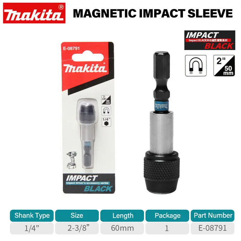 Makita Impact Black Schraub bohrer Elektro schlüssel Steckdose Sechs kant griff Magnet hülsen kopf Elektro werkzeug Treiber Bohrteil – Detail 10