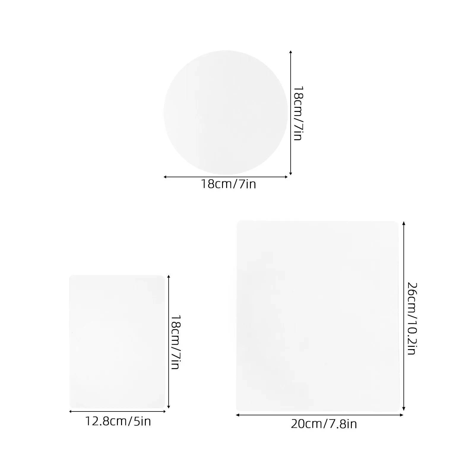3Pcs 투명 젤 플레이트 A4 A5 아트 프린트메이킹을 위한 라운드 재사용 가능한 젤 인쇄 패드 혼합 미디어 저널링 DIY