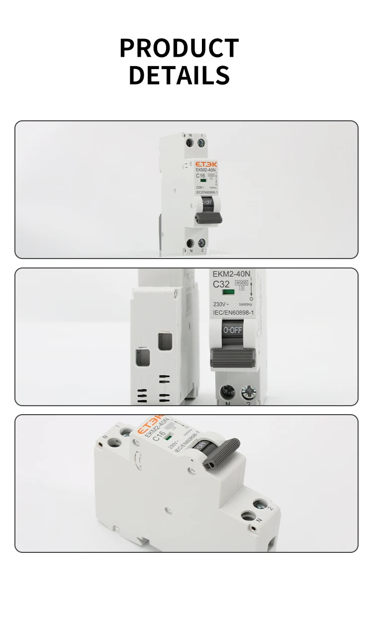 ETEC rail-mounted miniature household circuit breaker MCB 30 mA C curve 10 A 16