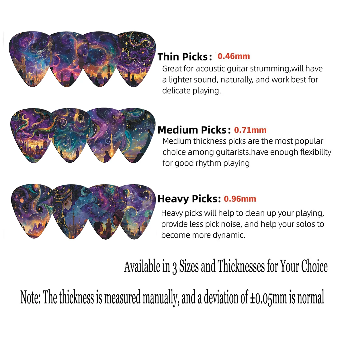 12pcs/set Guitar Paddles Cartoon Couples Acoustic Guitar Picks Musical Instrument Accessories Pick 0.46/0.71/1.0Mm Guitar Picks