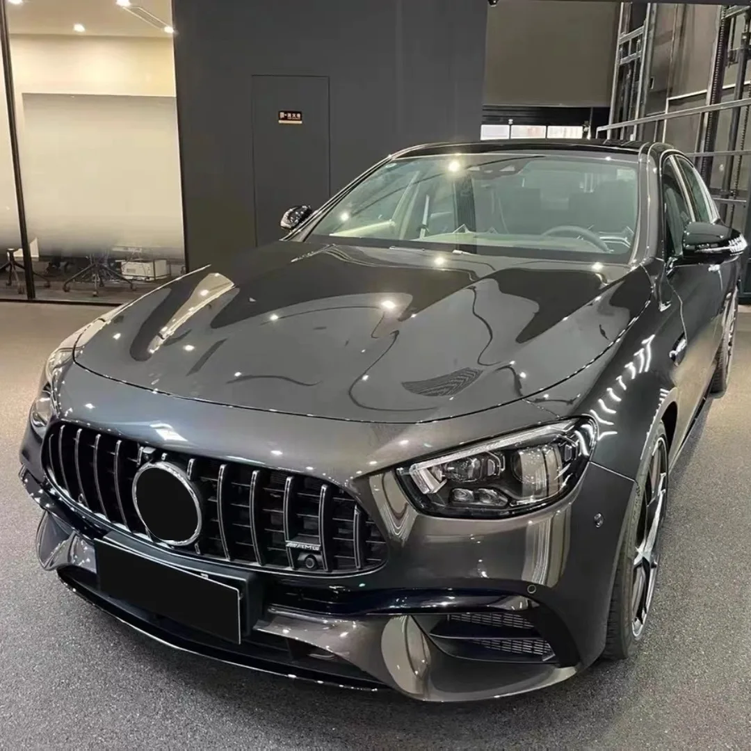 메르세데스 벤츠 E클래스 W213 2021-2023 E260 E300 GT 스타 스타일 튜닝 마스크 그릴 인렛 그리드 메쉬용 스포츠 프론트 범퍼 그릴