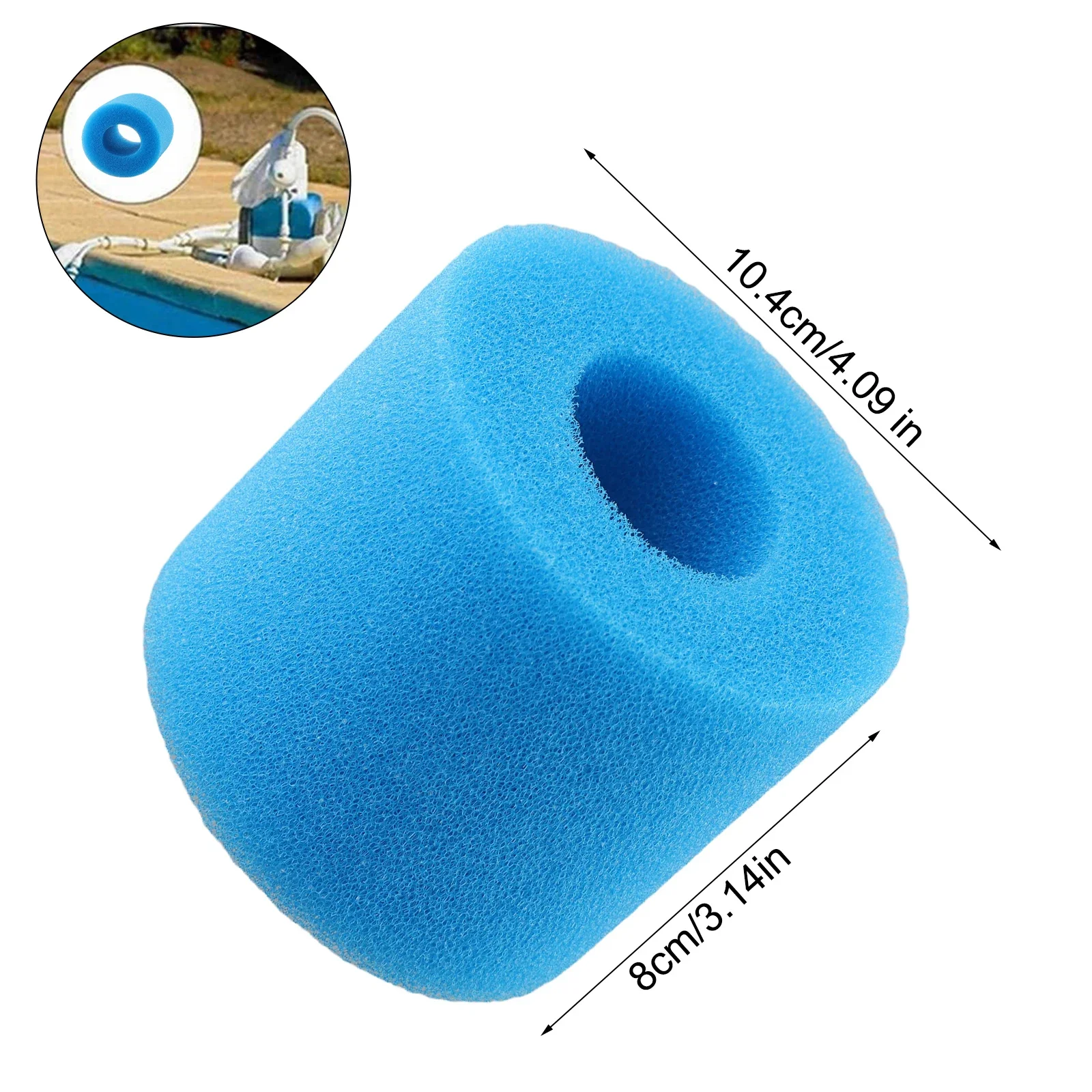 For Intex Type I/II/VI/D Washable Swimming Pool Filters Sponge Reusable Foam Cleaner Tub Filter Cartridge Garden Accessory Tools