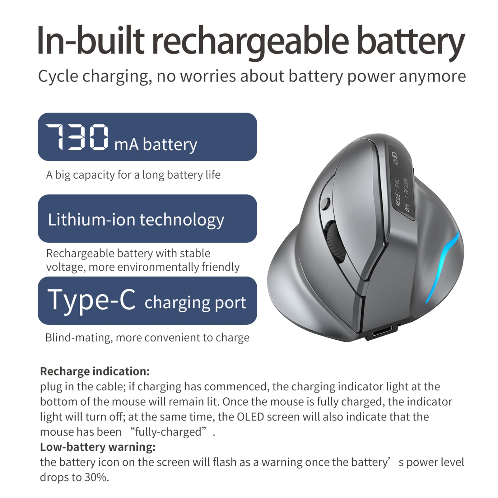 ماوس ZELOTES F-26C ماوس لاسلكي مزدوج الوضع قابل لإ...