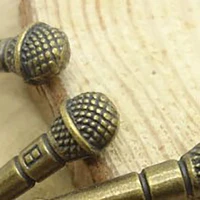 10pcs Mini Alloy Microphone Model Dollhouse Miniature Furniture Accessories Doll House Decoration 2