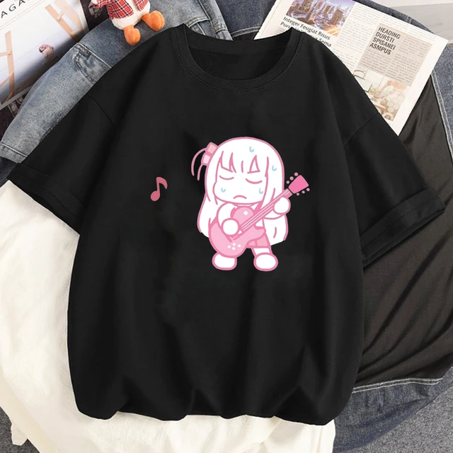 Nowe Anime BOCCHI ROCK! Koszulka Hitori Bocchi damska