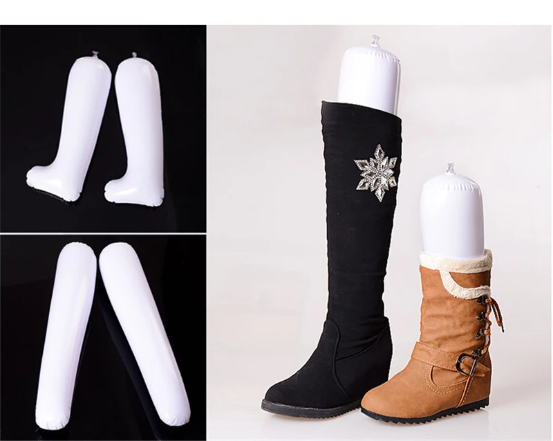2Pcs Nützliche Kunststoff Schuh Aufhänger 50cm 32cm Aufblasbare Frauen Lange Stiefel Schuhe Ständer Halter Bahre Unterstützung Former schuh Bäume – Detail 3