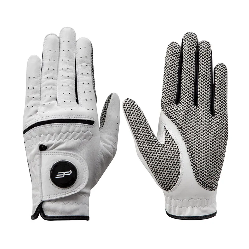 

PLAYEAGLE Golf Gloves for Men Left Hand Cabretta Soft Leather With Anti-slip Protective Gloves with Ball Marker