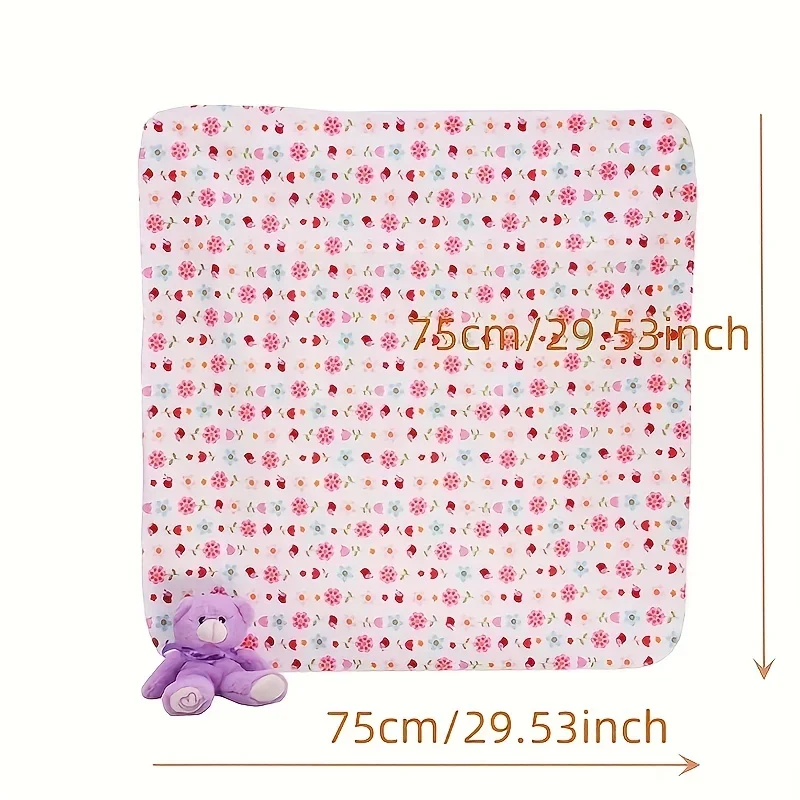 4pcs/pack 100% Cotton Receiving Baby Blanket Newborn 76x76cm Baby Bedsheet Supersoft Flannel Diapers New Born Blanket Swaddle 2