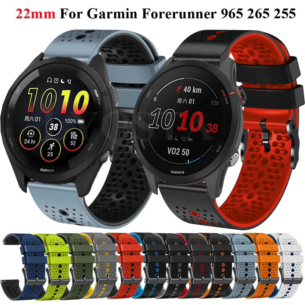 

Ремешок силиконовый для наручных часов, 22 мм, для Garmin CAME 2 Vivoactive 4/Forerunner 255 265 965 745