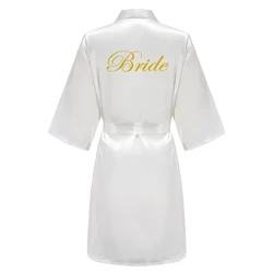 Elegant Floral Kimono Robe for Bridesmaids - Plus Size Available (As the photo show)