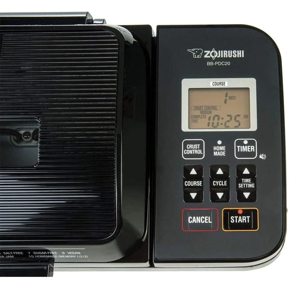 Breadmaker, 2 lb. loaf of bread, Stainless Steel/Black 3