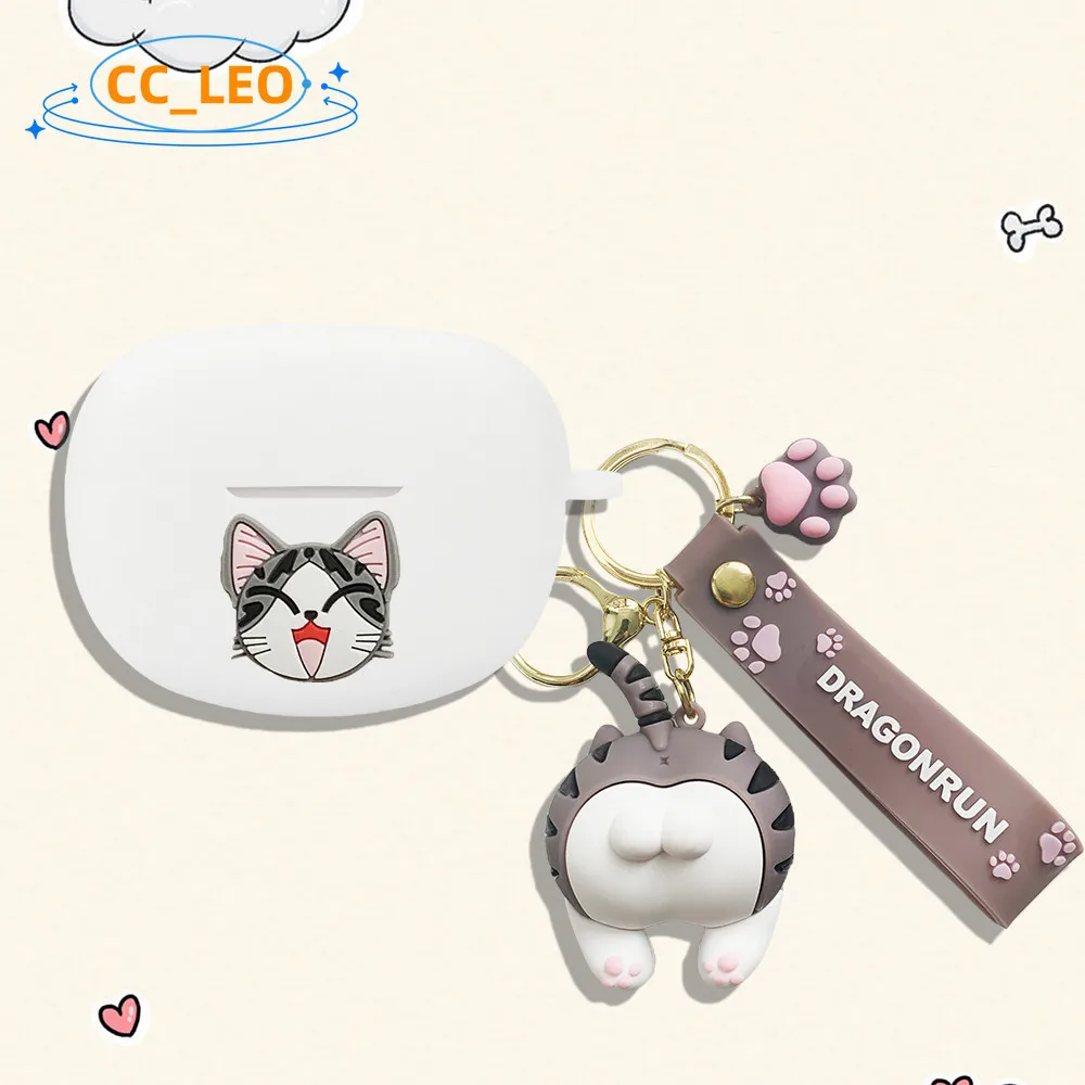 Per Bose Ultra Open Earbuds Case Cute Shark Shiba Inu Portachiavi Ciondolo Custodia Morbida In Silicone Bose Custodia Protettiva Ultra Aperta