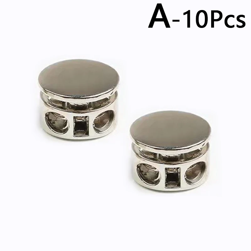 Description Picture 4 of item10pcs Round Metal Cord Lock Clamp Toggle Clip Stopper Buckles For Shoelace Sportswear Hoodie Drawstring Rope DIY Accessory