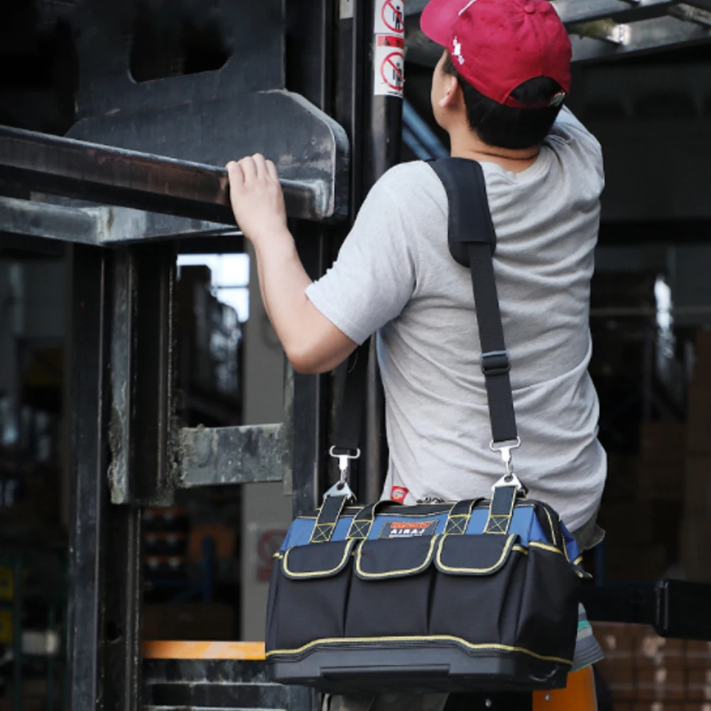 tool bags for sale Multi-Function Tool Bag 1680D for Oxford Cloth Electrician Bag Wide Mouth Tool Bag Waterproof Storage Bag for Wrench Screwdrive tool bag with wheels