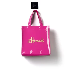 Eco - Friendly Floral Tote - Stylish Waterproof PVC Shoulder Bag for Women, Reusable and Sustainable (Rose Red - S)