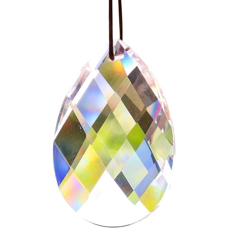 Muy Bien 63mm Clear Crystal Decoration Pendant for Chandeliers Hanging Glass Prisms Sun Catcher Lamp Lighting Spare Parts Craft
