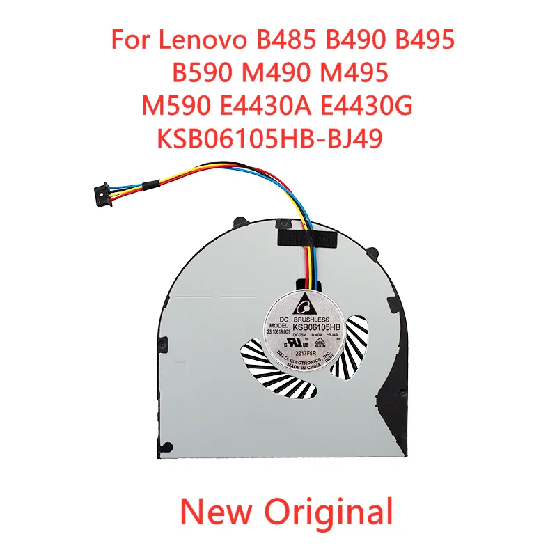 

New Original Laptop CPU GPU Cooling Fan For Lenovo B485 B490 B495 B590 M490 M495 M590 E4430A E4430G Fan KSB06105HB-BJ49