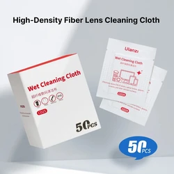 Ulanzi 50PCS Camera Lens Cleaning Cloth High-Density Fiber Cloth Camera Phone Binocular Glasses Cleaning for Canon Nikon Sony
