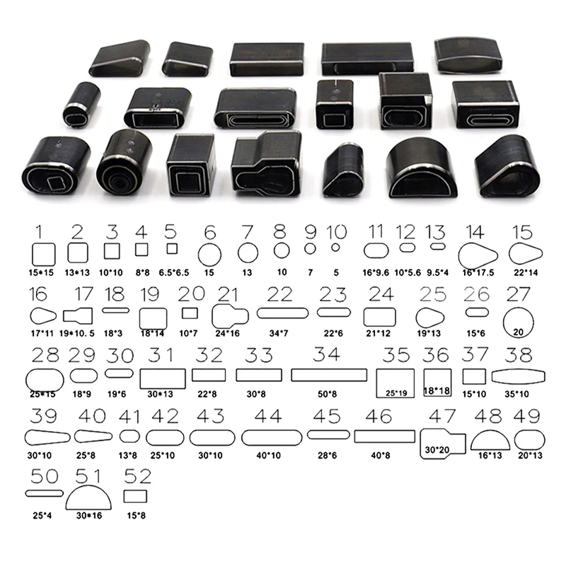 24/39/52 Pcs Sharp Hollow Punch Cutter Tools Kit Stainless Steel Leather Punching Die Cutting Mold Manual Hole Puncher Set leather hole puncher leather hole punch leather punch tool round hole punch cutter set hole punch cutter set round hole punch set