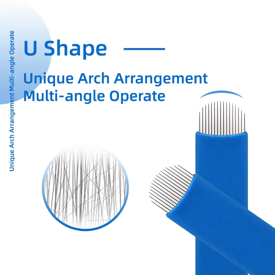 Microblading Tebori Blades Needles Tattoo Needles Permanent Makeup Needle 7 12 14 16 18 21 Manual Eyebrow Blades