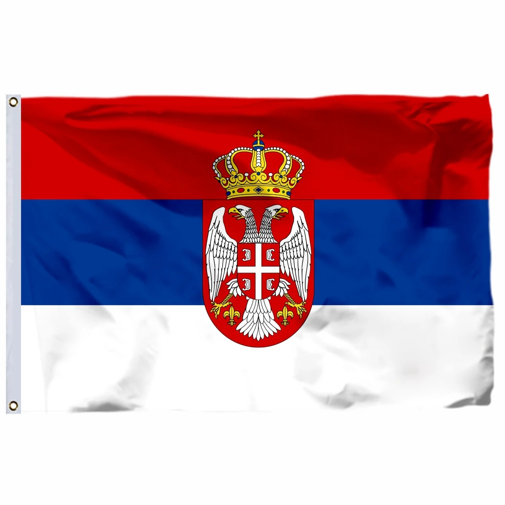 

Serbia Flag 120X180CM 3X5FT 100D Polyester Large Big Serbian Flags And Banners National Flag Country Banner
