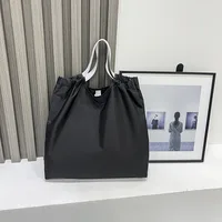 Large Reusable Shopping Bag Portable Oxford Fabric Waterproof Drawstring Foldable Simple Organizer Storage Shopper Handbag 2