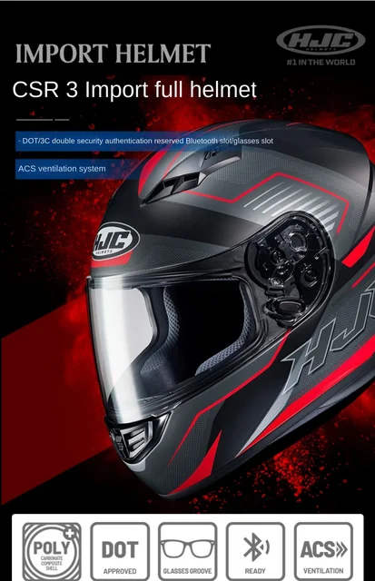 hjc csr3 helmet AR-10 III (SNELL SA2015) Easily converts to snowmobile application with optional Dual Lens Shield or Electric Shield and Breath Guard HJC Star Wars Collection CS-R3
