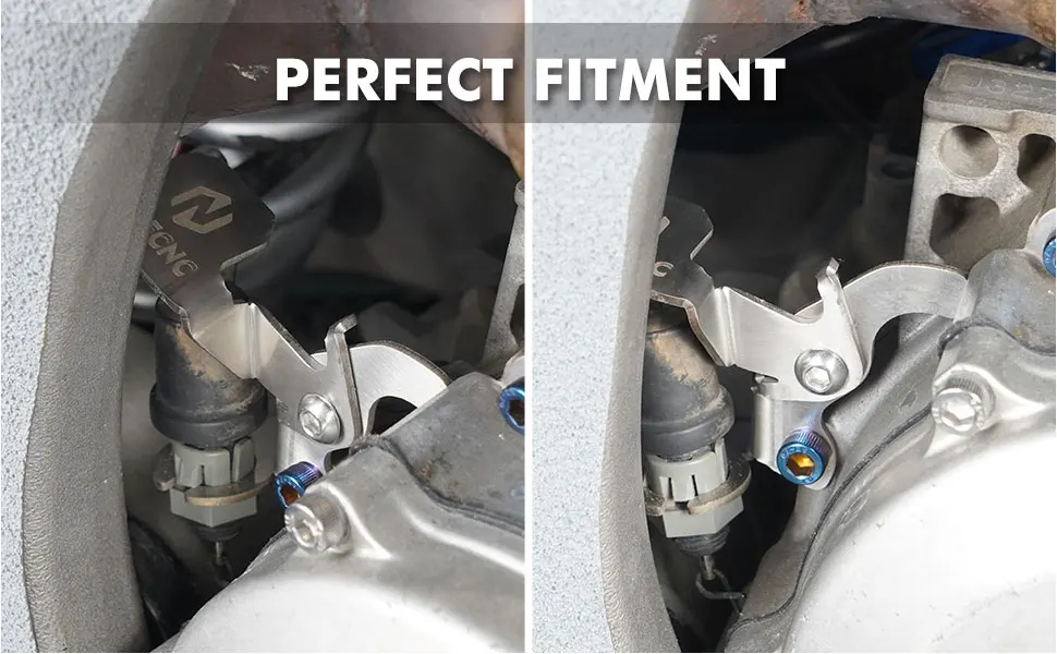 NICECNC Für Yamaha YFZ450R Bremsschlauchhalter 2009-2023 2017 2018 2019 2012 Korrosionsbeständigkeit Hochwertiges ATV-Zubehör – Detail 4