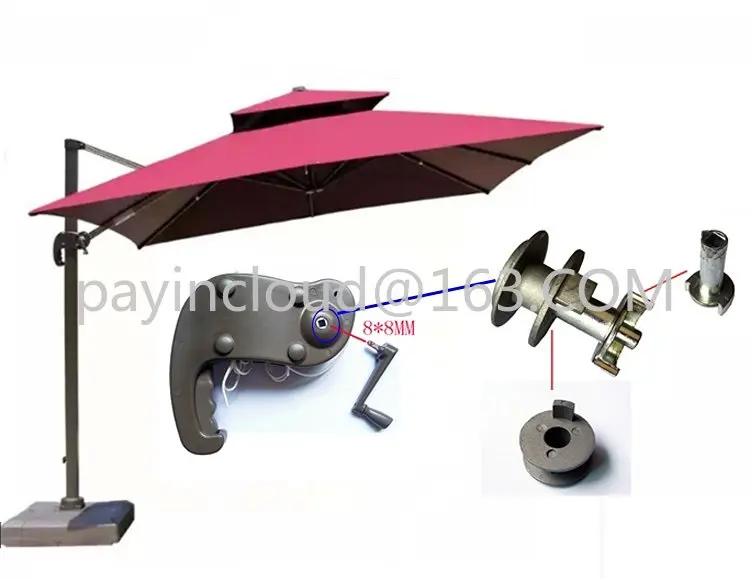 

Outdoor Parasol Accessoires Reparatie Balkon Binnenplaats Romeinse Paraplu Originele Onderdelen Vervanging Rocker Handvat