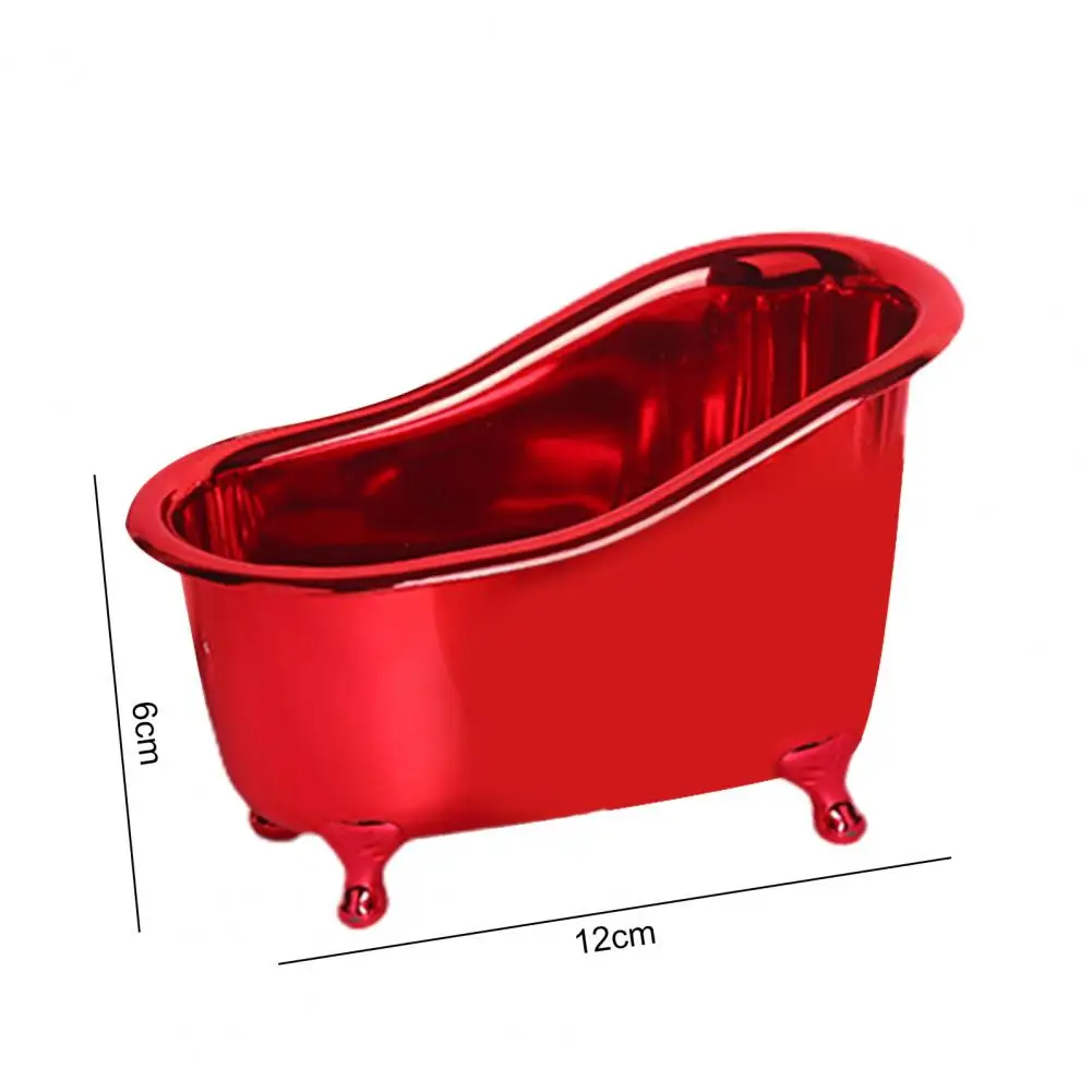 Portable Organizer Box Small Miniature Decoration Bath Tub Box Anti-deform Makeup Holder Anti-slip for Bathroom 6