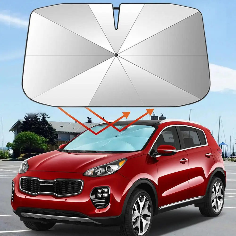 

Upgraded Car Windshield Sun Shade Umbrella Foldable Car Sunshade Front Window Cover for UV Ray Block & Sun Heat Protection X0B1